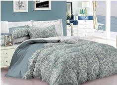 Постельное бельё "Lime time" поплин; Серебряный узор 2 спальное евро простыня