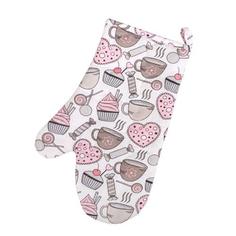 Рукавичка-прихватка "Радушная хозяйка" бязь, Французский десерт 30х17 Традиция