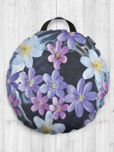 Декоративная подушка сидушка JoyArty "Цветочный стакан" на пол круглая, 52 см