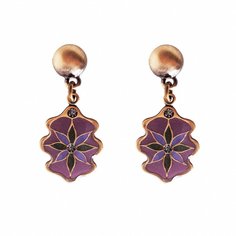 Серьги из бижутерного сплава/бронзы с эмалью Clara Bijoux A51773-3.T V