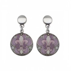 Серьги из бижутерного сплава/бронзы с эмалью Clara Bijoux A70582 V