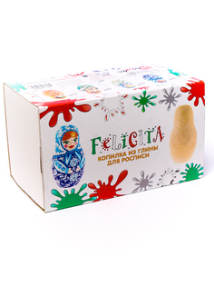 Матрешка Зима, Анданте (копилка из глины для росписи, серия Felicita)