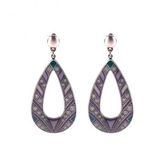 Серьги из бижутерного сплава/бронзы с эмалью Clara Bijoux A70825.5 V