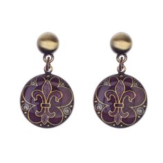 Серьги из бижутерного сплава/бронзы с эмалью Clara Bijoux A70584 R