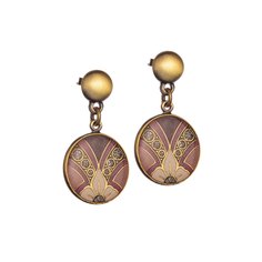 Серьги из бижутерного сплава с эмалью Clara Bijoux A12614-4 V