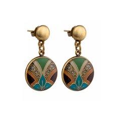 Серьги из бижутерного сплава с эмалью Clara Bijoux A35539-19 BW