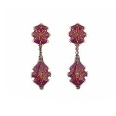 Серьги из бижутерного сплава/бронзы с эмалью Clara Bijoux A51956 R