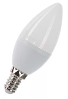 Лампа светодиодная Космос Экономик LED E14 5,5W свеча холодный белый свет Kosmos