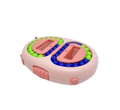 Головоломка wellywell 2 в 1 Puzzle Rotating Magic Bean Cube IQ Ball розовая