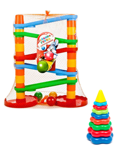 Набор развивающий Биплант Зайкина горка. Аттракцион №1 + Пирамида 15004+40-0045