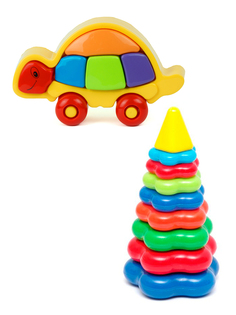 Набор развивающий Karolina Toys Черепашка + Пирамида 15-5877+40-0045