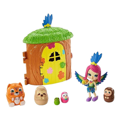 Игровой набор Enchantimals Домик на дереве Пикки Какаду с питомцами