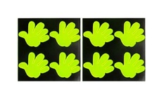 Набор наклеек TUKZAR светоотражающих "Ладошка" 8 шт желтые TZ_15201/ЛАД