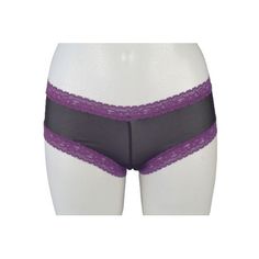 Трусики Baci Lingerie Black-Purple Lace Boyshorts, L