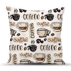 Подушка декоративная, смесовая ткань; Чашка кофе 40х40 Традиция