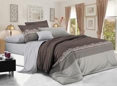 Постельное белье "LUXOR" из поплина 68 (80м) А/В 2 спальное евро простыня Бояртекс