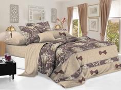 Постельное белье "LUXOR" из поплина 55 (80м) А/В 2 спальное евро простыня Бояртекс