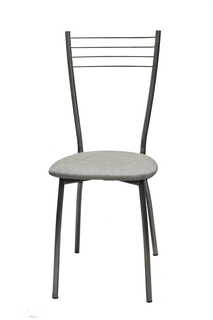 Кухонный стул Сильвия Металл/Экокожа, Серебристый металлик/Белый мрамор Форпост