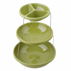 Фруктовница менажница трёхъярусная, этажерка, 28х28х8 см Kitchen Angel KA-BOWL1-01