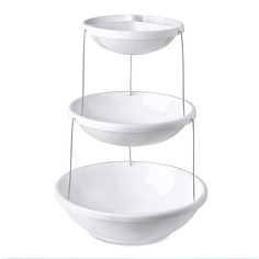 Фруктовница менажница трёхъярусная, этажерка, 28х28х8 см Kitchen Angel KA-BOWL1-03