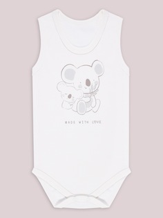 Боди-майка Веселый малыш Milky Nature 43322/mn/молочный р.80