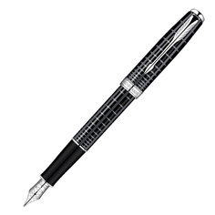 Ручка перьевая Parker Sonnet - Premium Dark Grey CT, F, BL