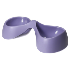Двойная миска для кошек и собак United Pets, полипропилен, пластик, фиолетовый, 0.46 л