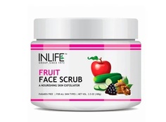 Скраб очищающий лифтинг эффект для лица фруктовый 100г Fruit Face Scrub INLIFE