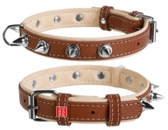 Ошейник для собак Collar Waudog Soft с шипами Коричневый 30-39 см