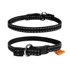 Ошейник для собак Collar DOG EXTREMЕ повседневный, нейлон, черный, обхват шеи 23-35 см