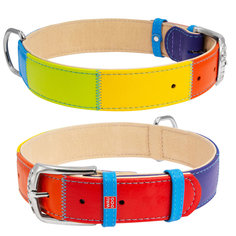 Ошейник для собак Collar Waudog Glamour Радуга 46-60 см