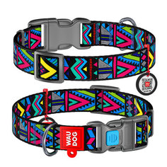 Ошейник для собак Collar Waudog Nylon с рисунком Инди 31-49 см