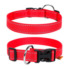 Ошейник для собак Collar DOG EXTREMЕ повседневный, нейлон, красный, обхват шеи 35-58 см