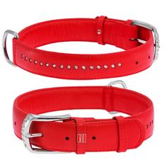 Ошейник для собак Collar Waudog Glamour со стразами Красный 27-36 см