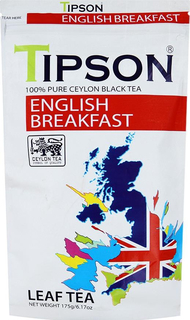 Чай черный Tipson English Breakfast листовой 175 г