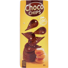 Чипсы Dolce Albero из молочного шоколада с хрустящим рисом, карамелью с морской солью 80 г
