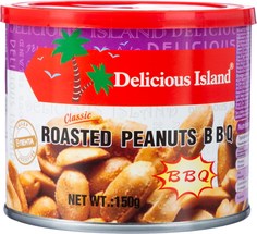 Арахис Лента Delicious Island жареный очищенный со вкусом барбекю 150 г