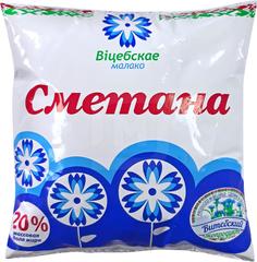 Сметана Витебское молоко 20% бзмж стакан 500 г