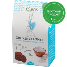Хлебцы Oleos льняные с морской солью 100 г