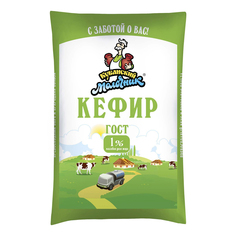 Кефир Кубанский молочник 1% бзмж 900 мл