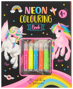 Альбом для раскрашивания с фломастерами Depesche Ylvi & the Minimoomis Neon Colouring Book