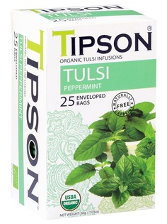 Чай Tipson ТУЛАСИ "Органическая перечная мята", 25 саше