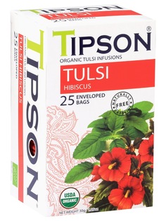 Чай Tipson ТУЛАСИ "Органический гибискус", 25 саше