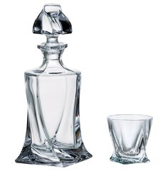 Набор для водки ликёра графин 500 мл + 6 стопок по 55 мл Crystalite Bohemia "Квадро"
