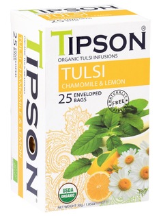 Чай Tipson ТУЛАСИ "Органические ромашка с лимоном", 25 саше