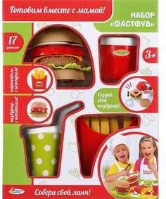 Игровой развивающий набор Фастфуд No Brand
