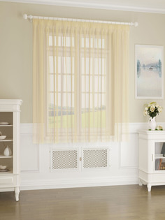 Тюль DDA вуаль жёлтая 300х180 см, 73586