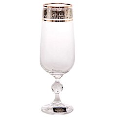 Бокалы для шампанского 180 мл 6 шт Crystalite Bohemia "Клаудия Цветочный" 005691