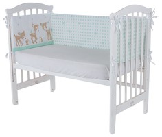 Борт в кроватку Leader kids "Бембики" (цвет: ментол, бязь)