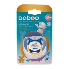 Соска-пустышка, латексная Baboo Me to you , синяя (6 месяцев)